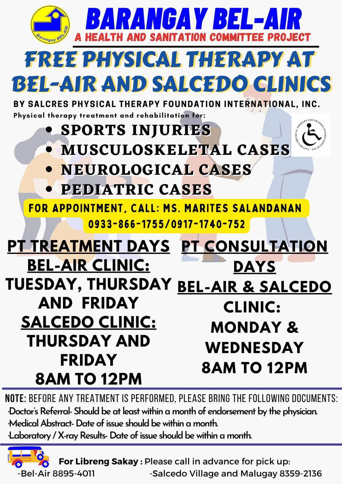 Free Physical Therapy at Bel-Air and Salcedo Clinics