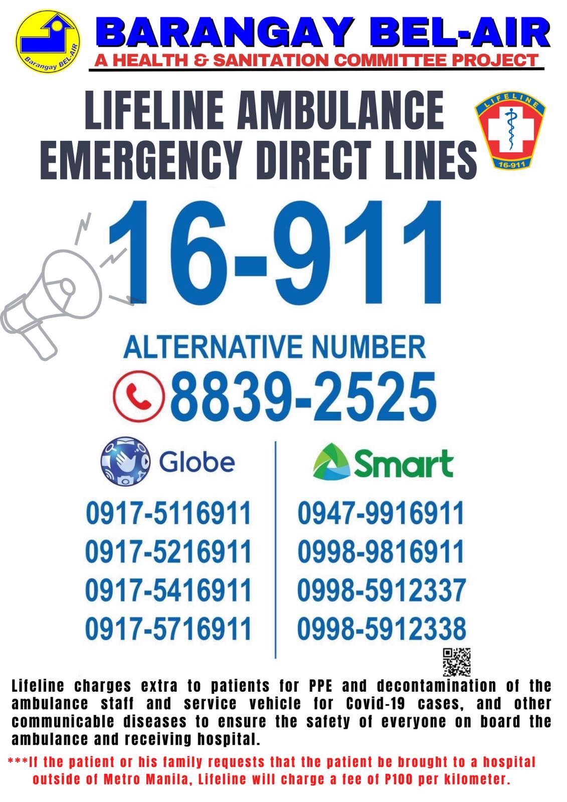 Lifeline Ambulance Emergency Directlines