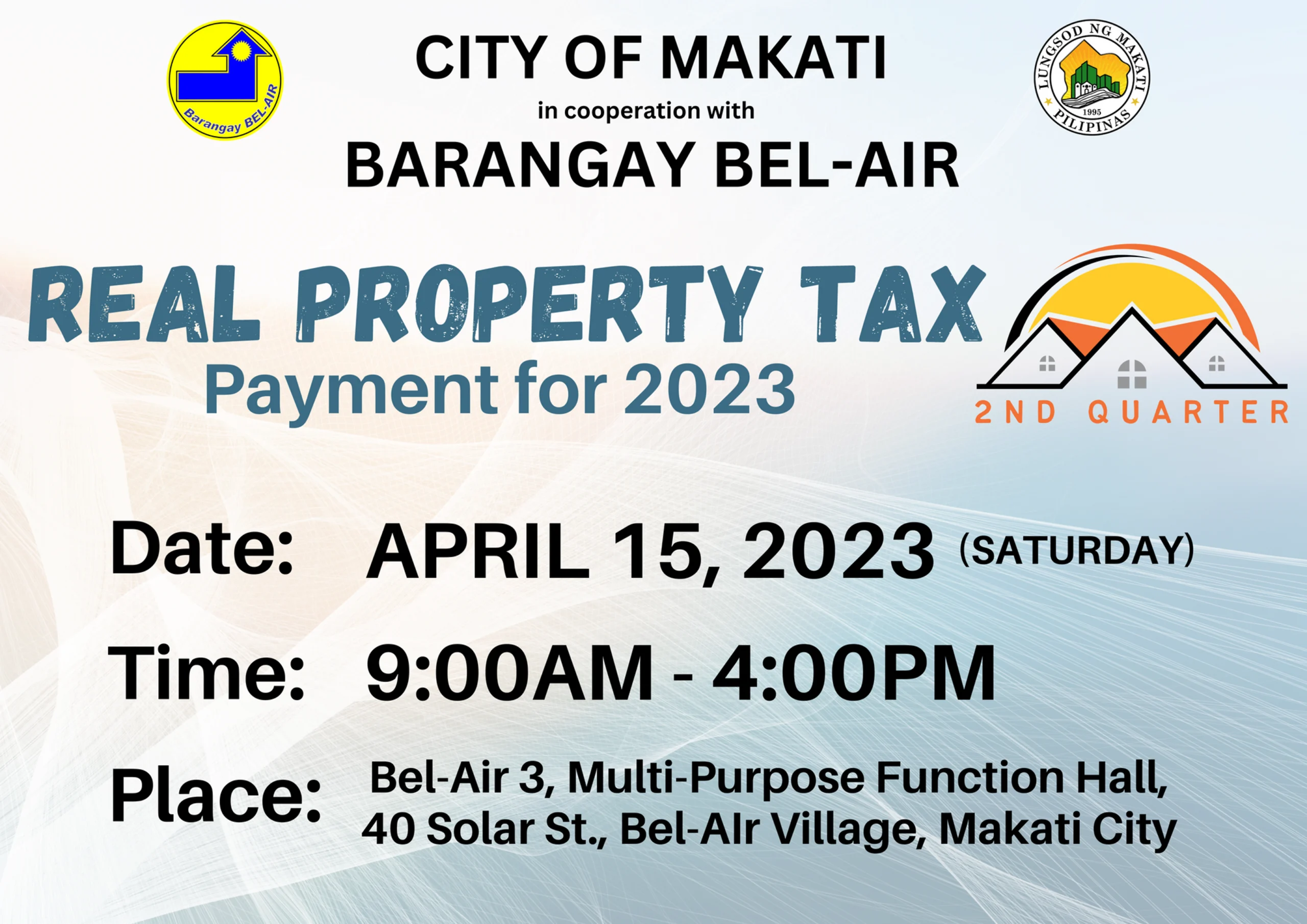 Real Property Tax Payment for 2023!