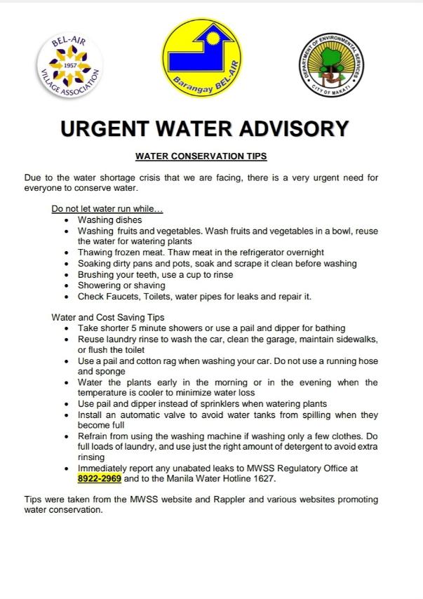 Water Advisory