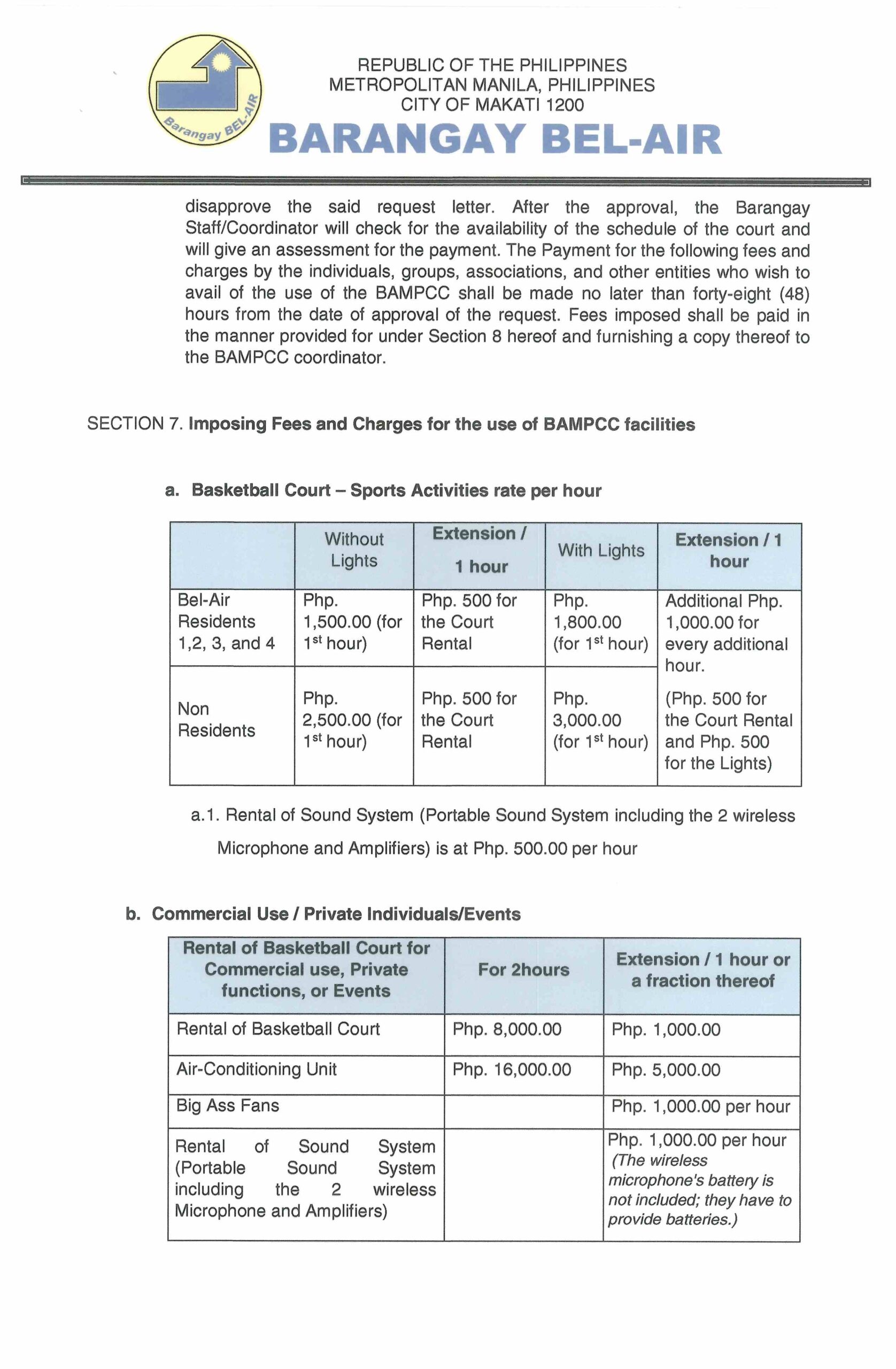Barangay Ordinance No. 2025-005 – Barangay Bel-Air